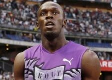Usain Bolt sahne alıyor