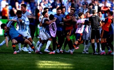 Final sonrası saha karıştı; yumruklar konuştu