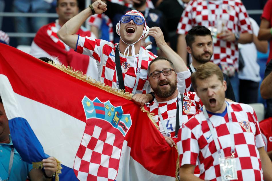 Hırvatistan - Danimarka maçı öncesi tribünler - Futbol Dünya Kupası