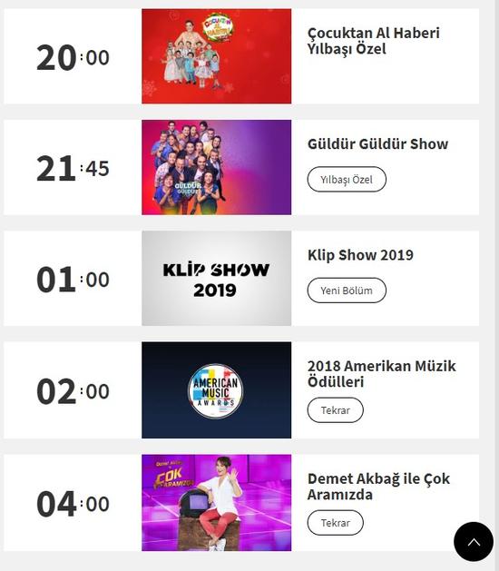 31 aralik show tv yayin akisi show tv izle 2019 yilbasi