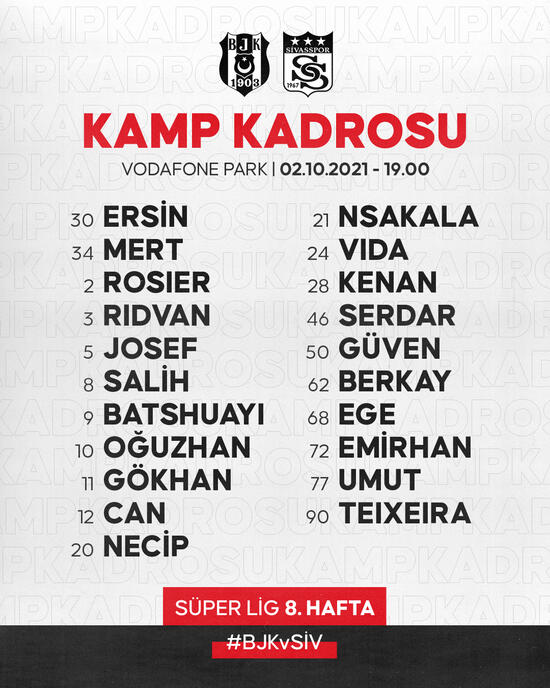 besiktas ta 3 yildiz mac kadrosuna alindi