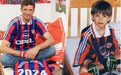 Thomas M�ller �ocukluk odas�nda imzay� att�!