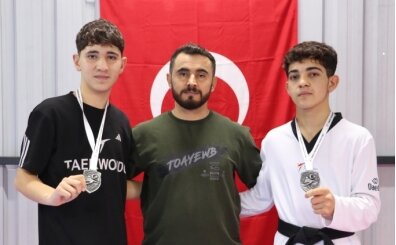 �ampiyonluk hedefleyen tekvandocu karde�leri babalar� haz�rl�yor