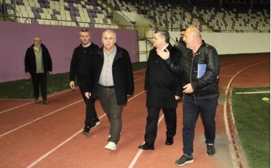 Sinop Valisi'nden stadyum incelemesi