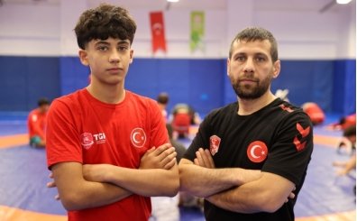 Antrenör babanın şampiyon oğlu güreşte yeni başarılar peşinde
