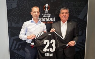 Be�ikta� Ba�kan� Adal�, UEFA Ba�kan� Ceferin ile bulu�tu