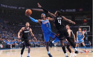 NBA play-off'lar�nda Thunder, Suns'� 35 say� farkla yenerek seride 1-0 �ne ge�ti