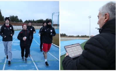 Milli badmintoncular�n kalpleri 'ak�ll� sens�r' ile kontrol ediliyor