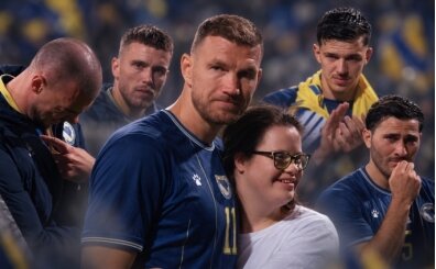 Dzeko'ya veda: G�zya�lar� sel oldu