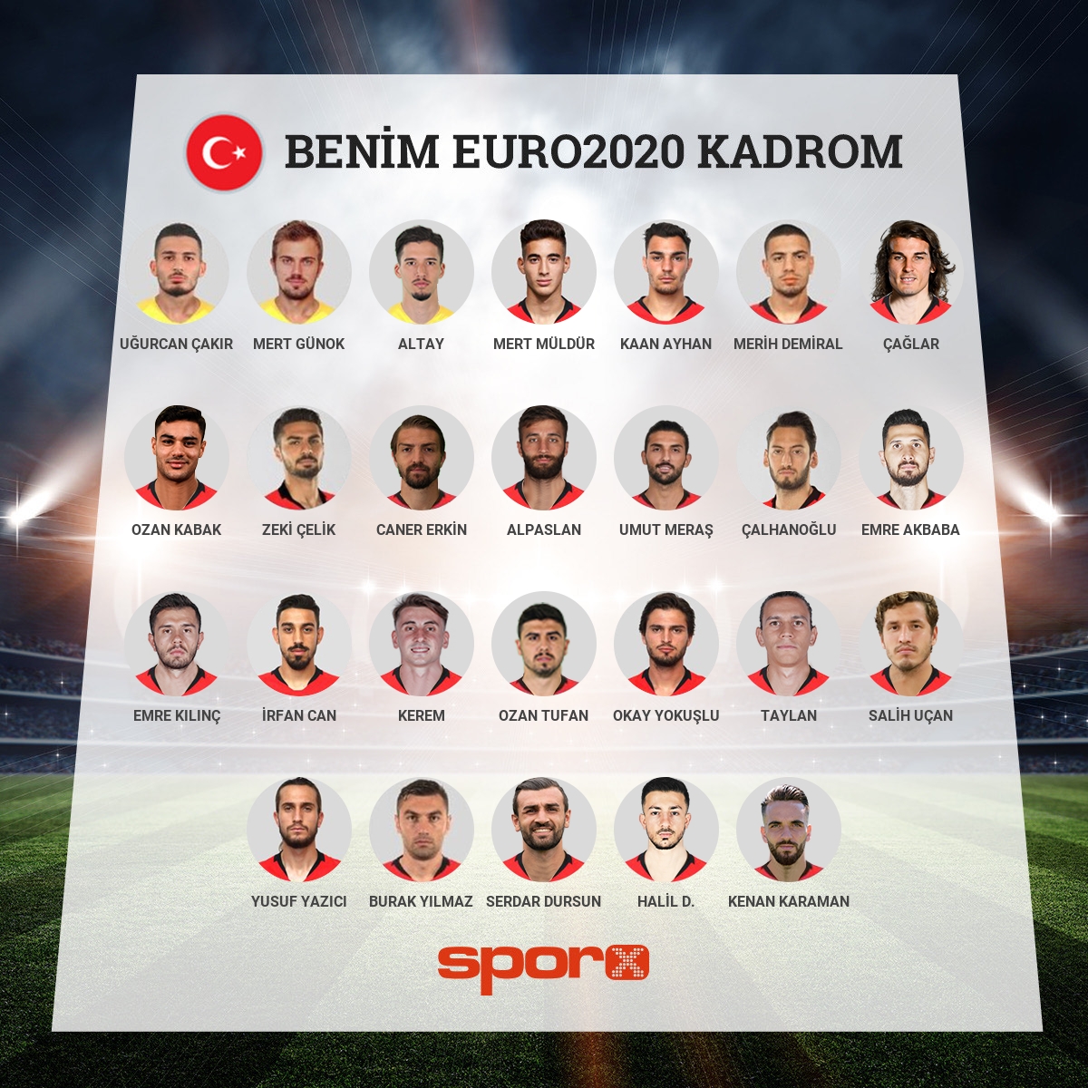 Euro 2020 Milli Tak�m Kadrosu