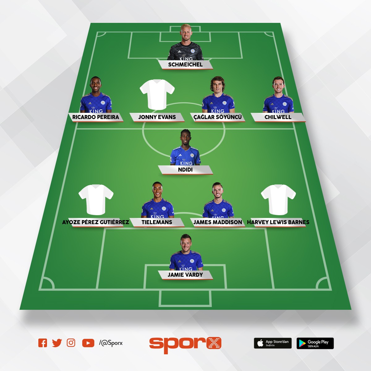 LEİCESTER CİTY İLK 11 Sporx İlk11