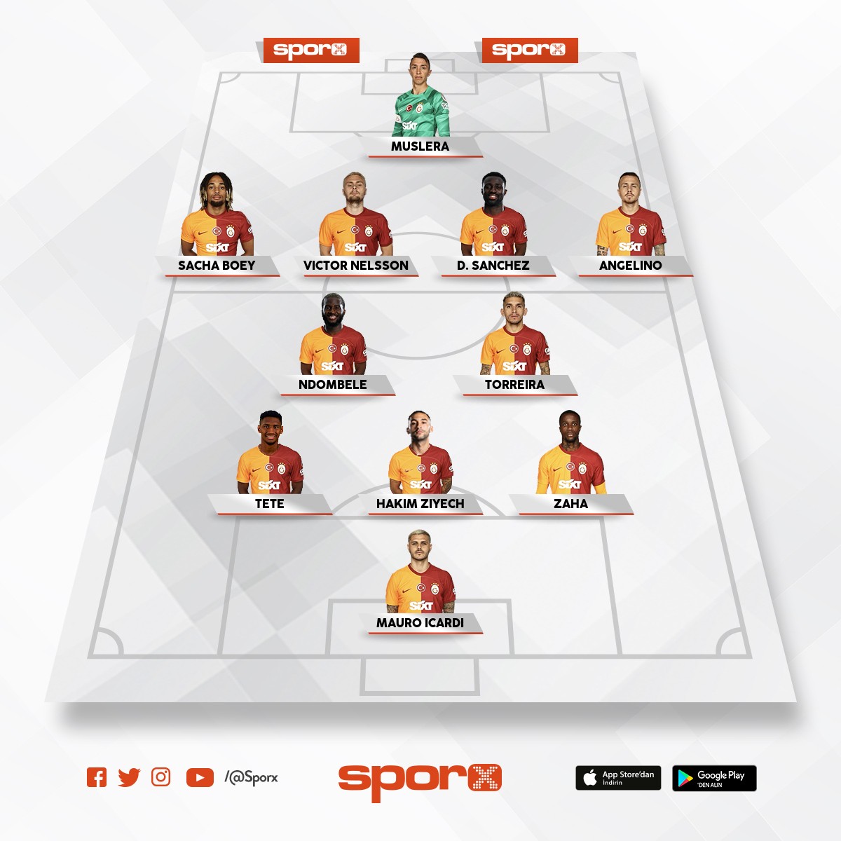 pedomom 07 Şampiyonlar Ligi GS kadrosu Sporx İlk11